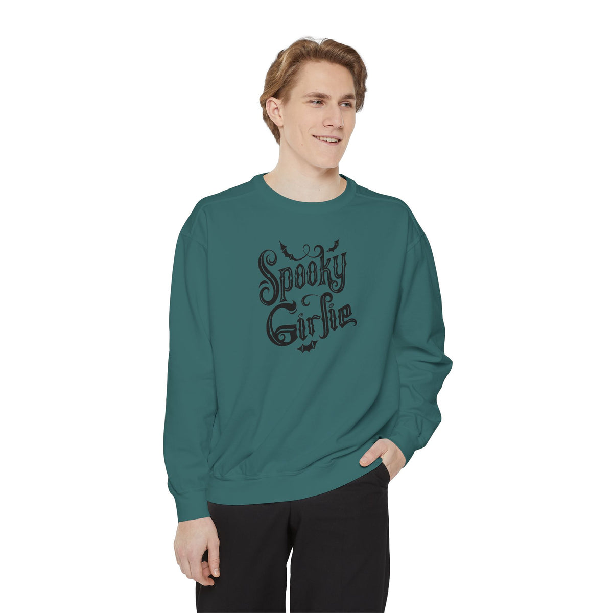 Spooky Girlie Unisex Garment-Dyed Sweatshirt Printify