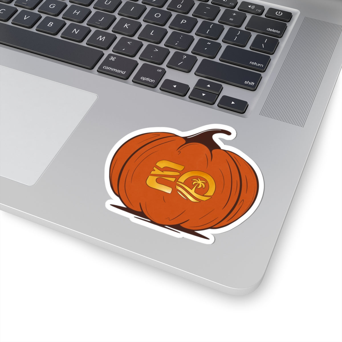 EO Logo Pumpkin Halloween Stickers Printify