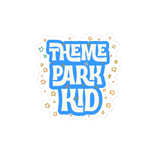 Theme Park Kid Sticker Printify