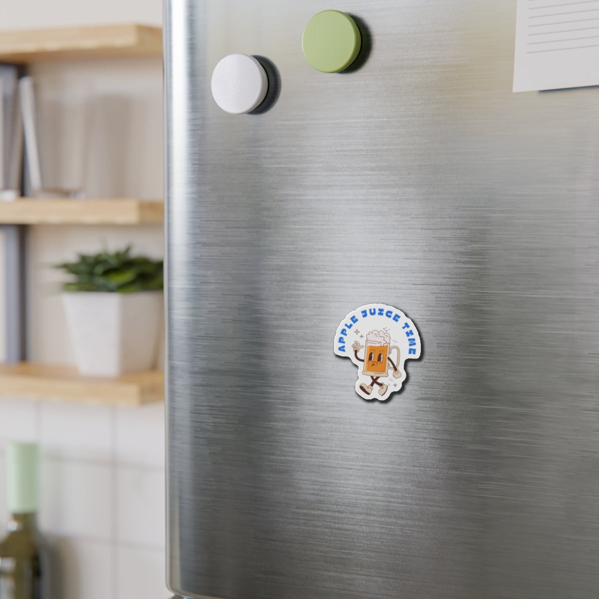 Apple Juice Time Die-Cut Magnet Printify