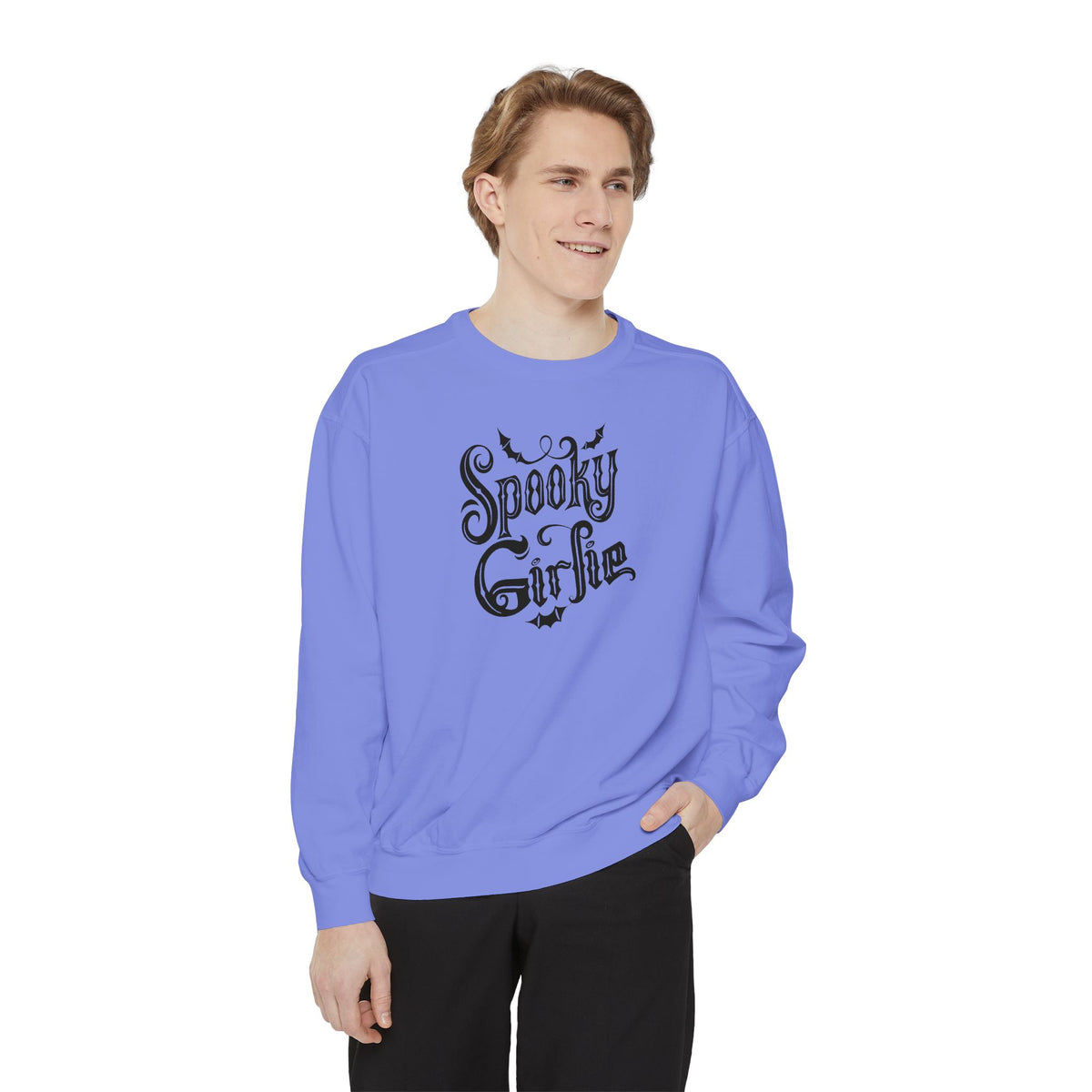 Spooky Girlie Unisex Garment-Dyed Sweatshirt Printify