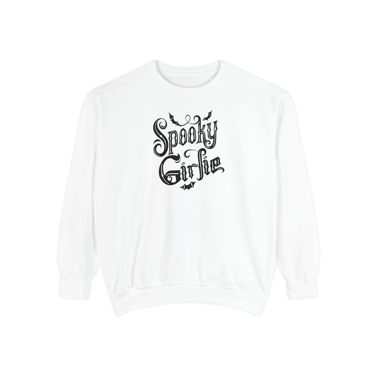 Spooky Girlie Unisex Garment-Dyed Sweatshirt Printify