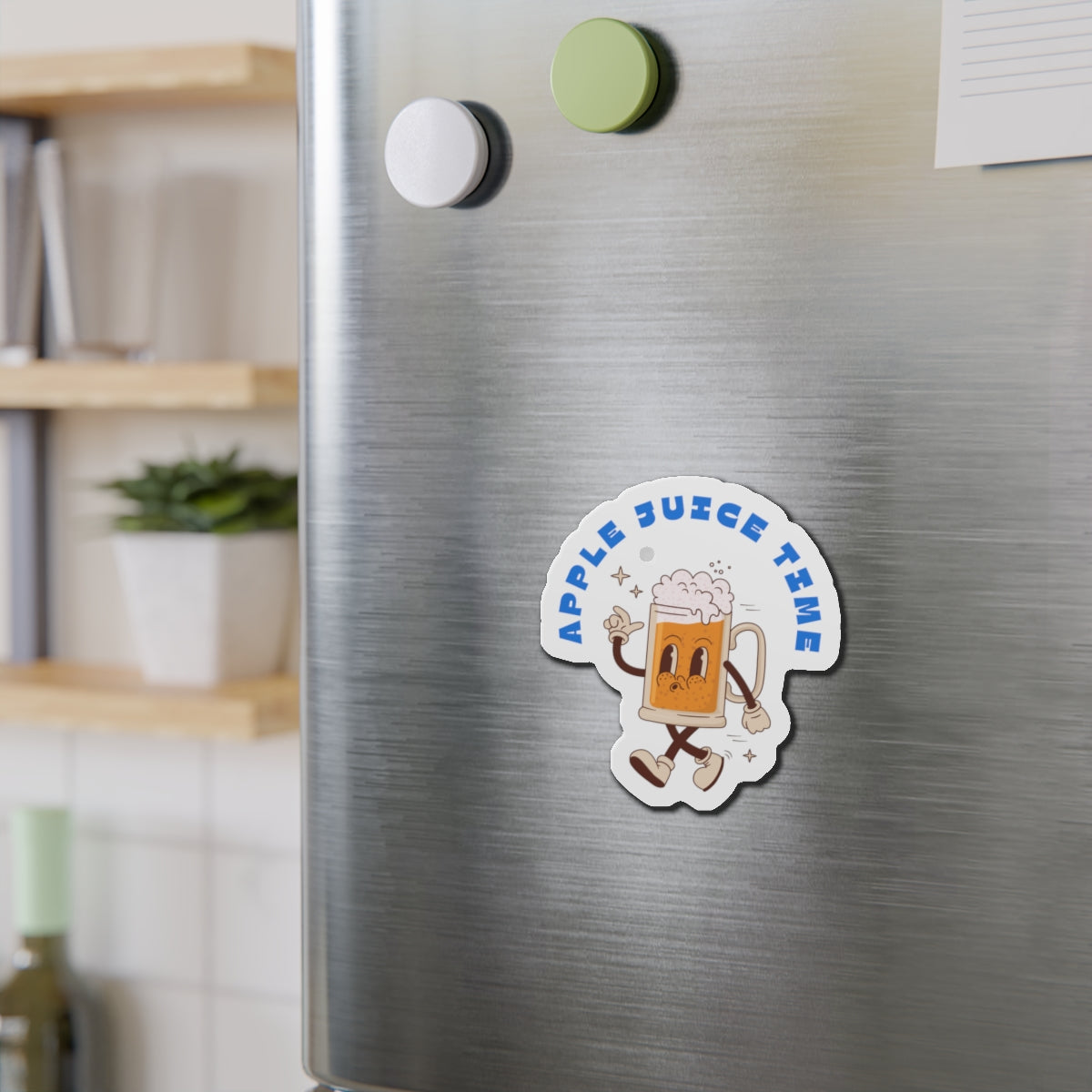 Apple Juice Time Die-Cut Magnet Printify
