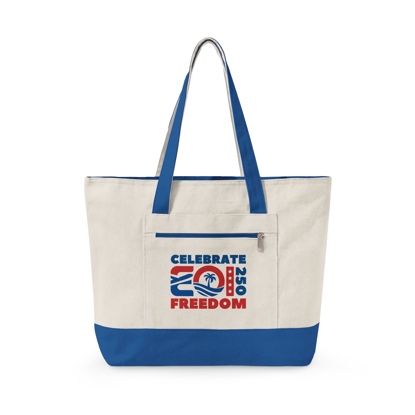 USA 250th Zippered Canvas Tote Printify