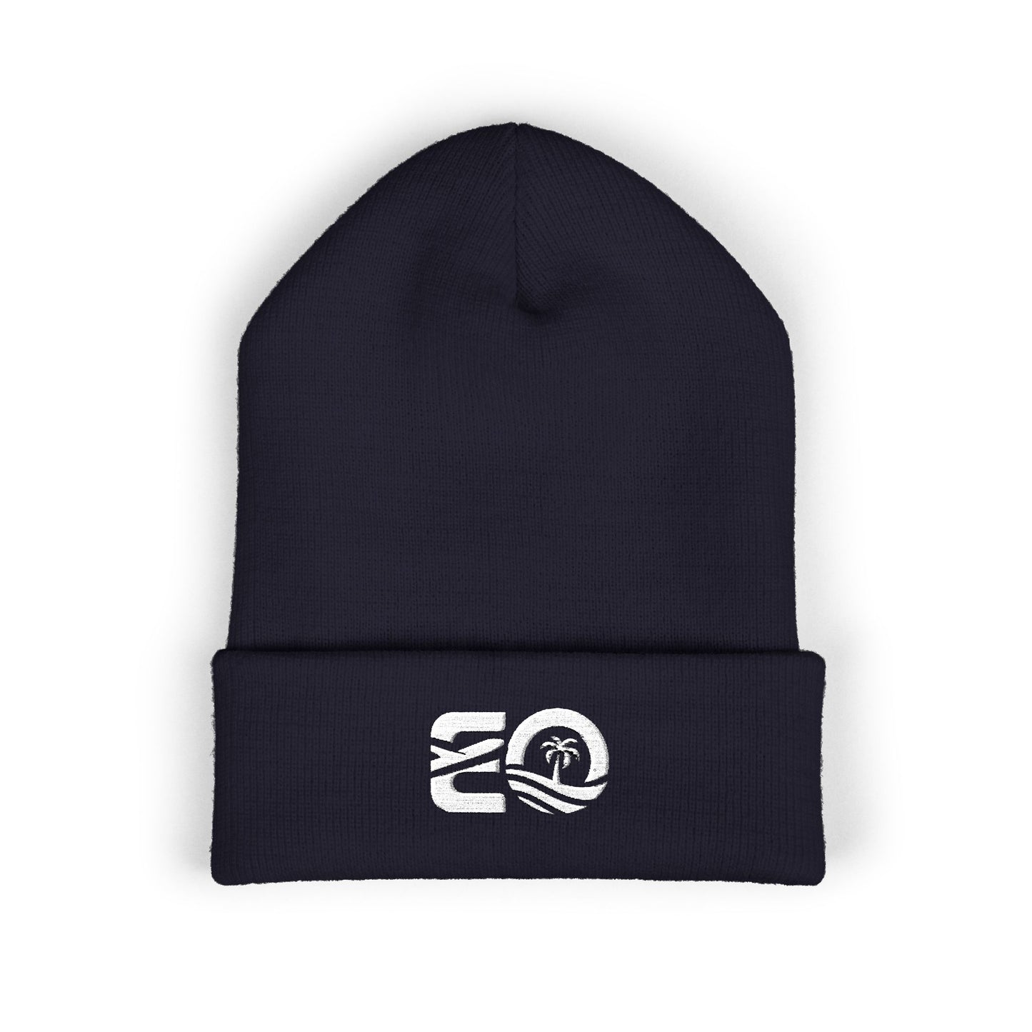 EO White Classic Cuffed Beanie (Embroidery)