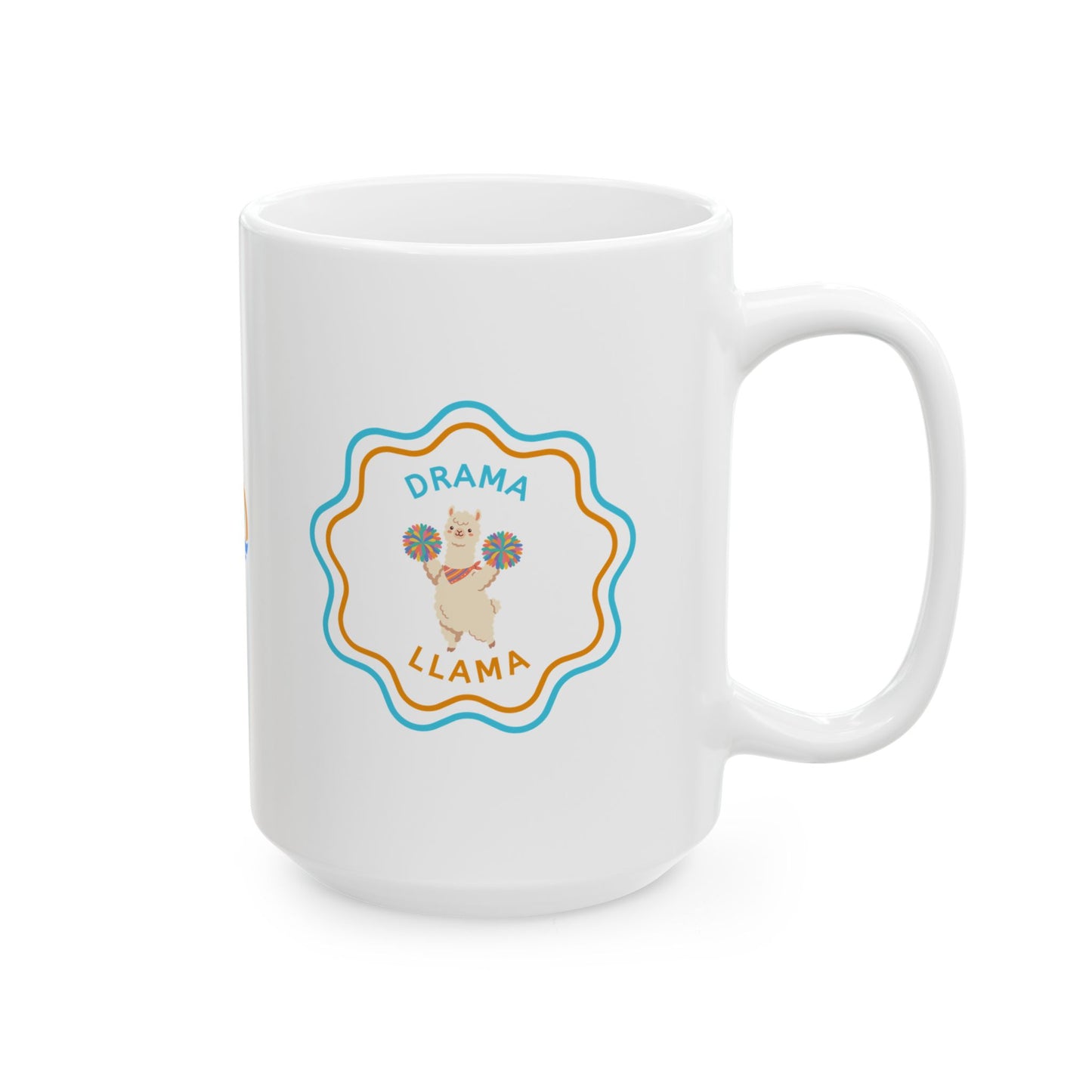Drama Llama "V3" Ceramic Mug, (11oz, 15oz) Printify