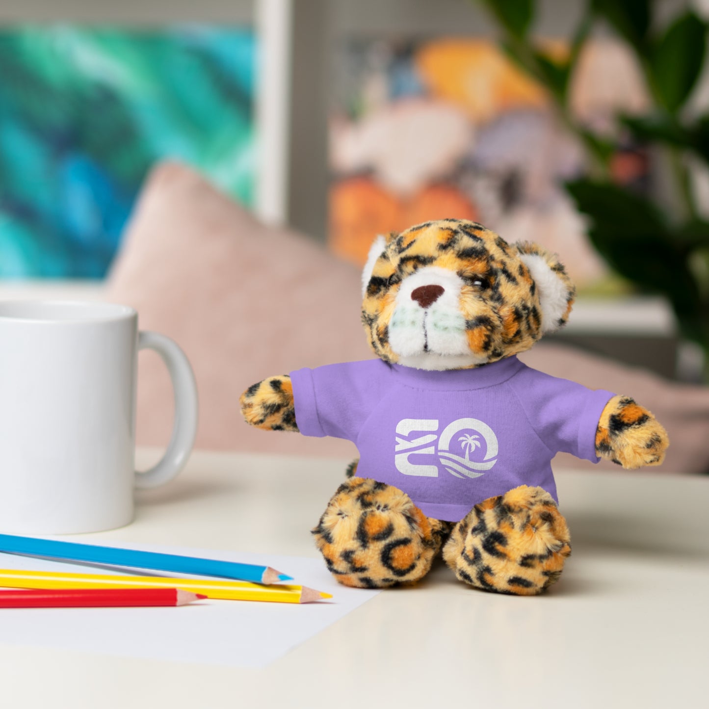 EO White Stuffed Animals with Tee