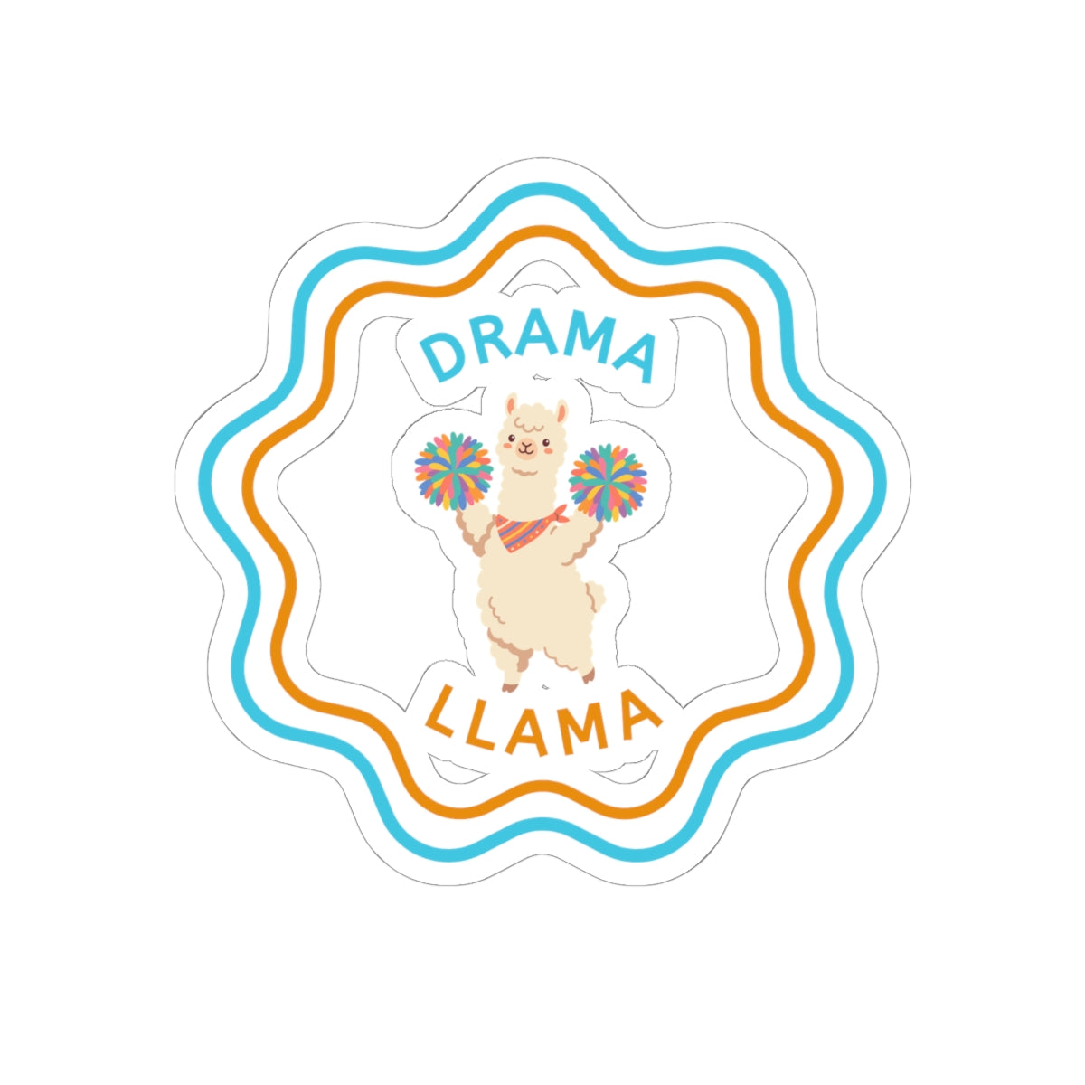 Drama Llama "V3" Stickers Printify