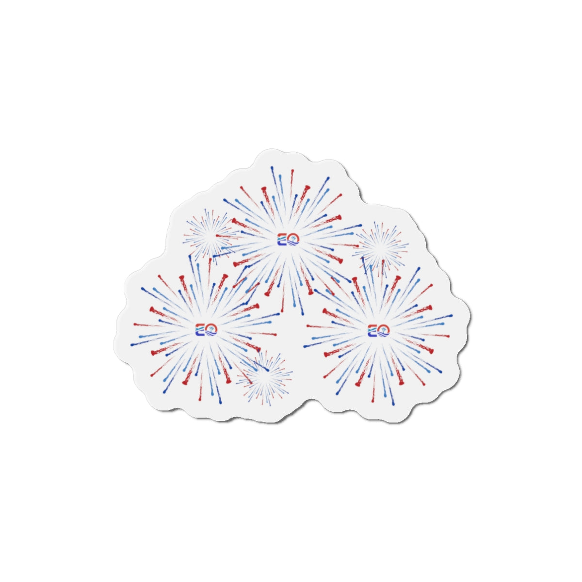 EO USA Fireworks Die-Cut Magnet