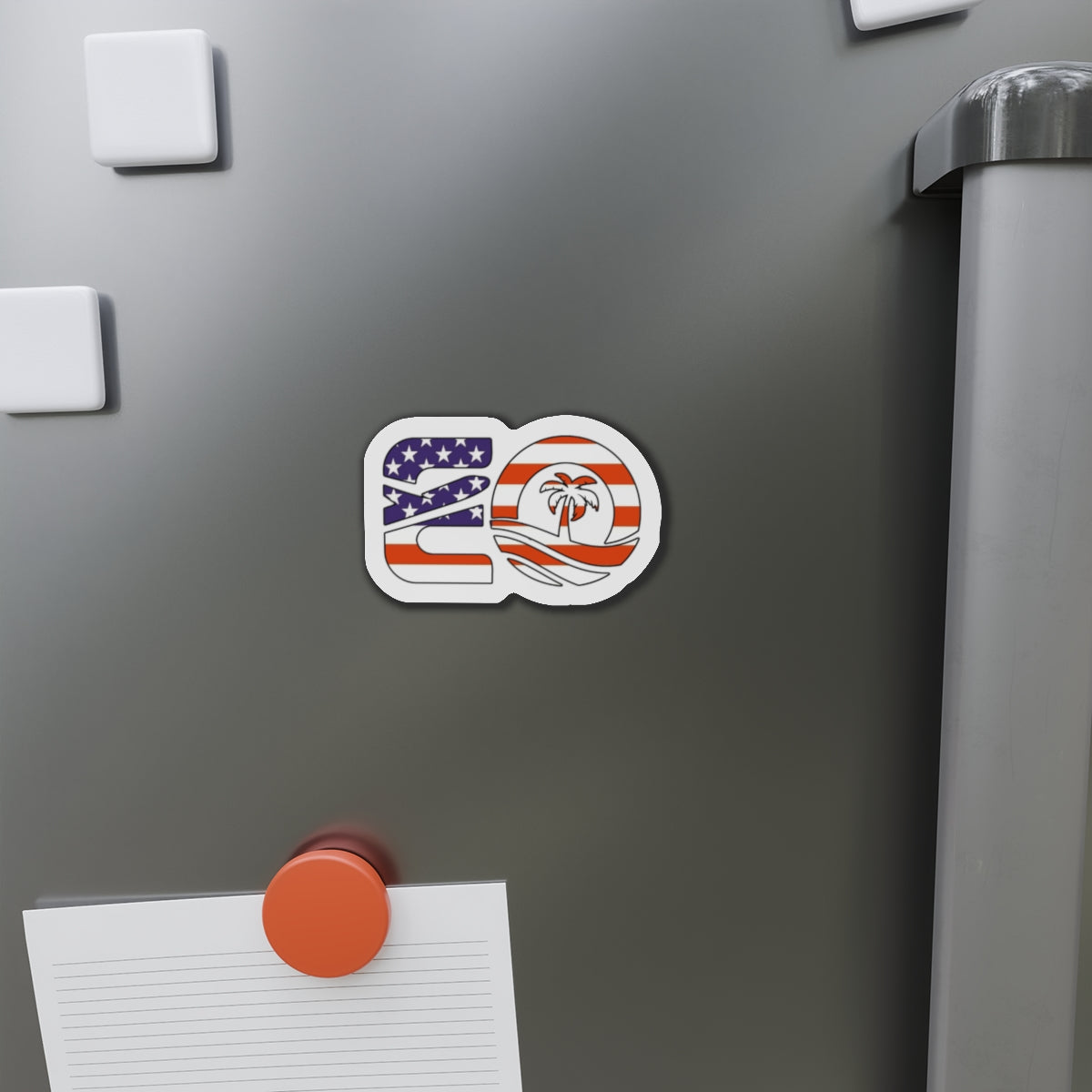 EO USA Flag Die-Cut Magnet Printify