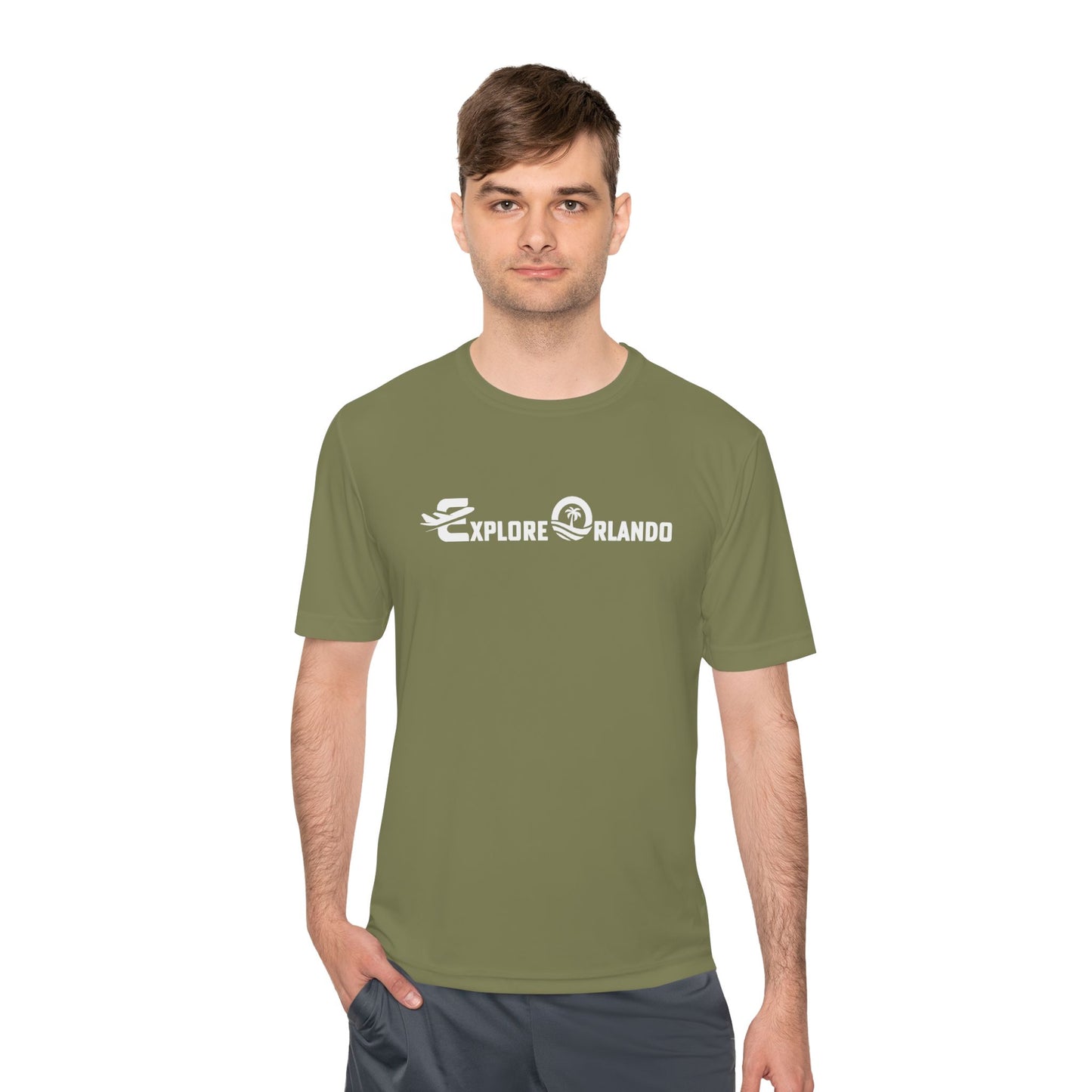 Explore Orlando Performance Tee - White Logo Printify