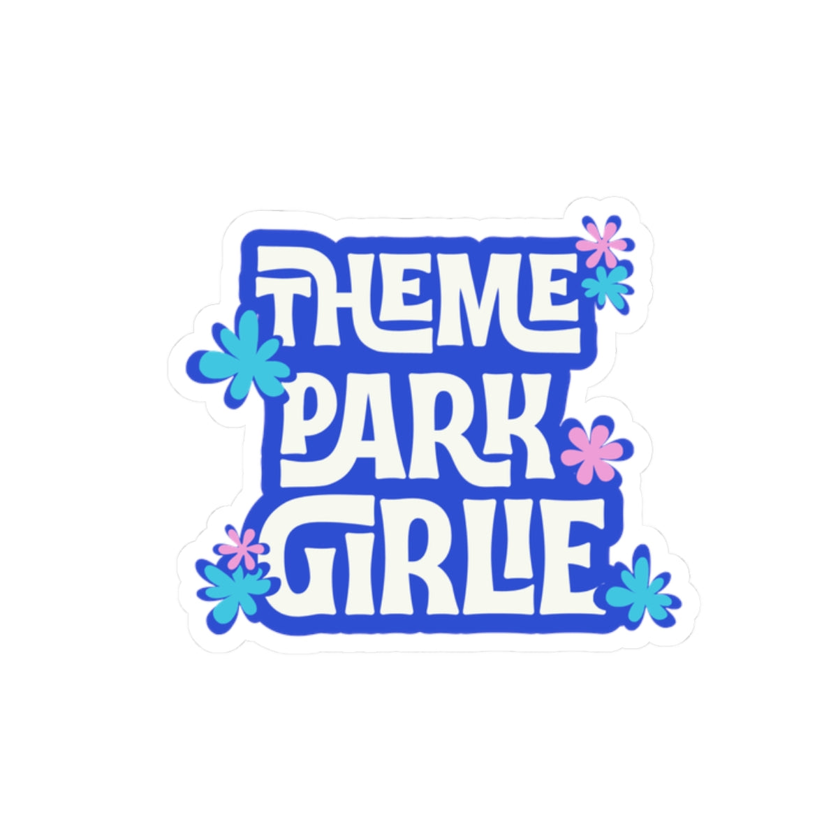 Theme Park Girlie Sticker Printify