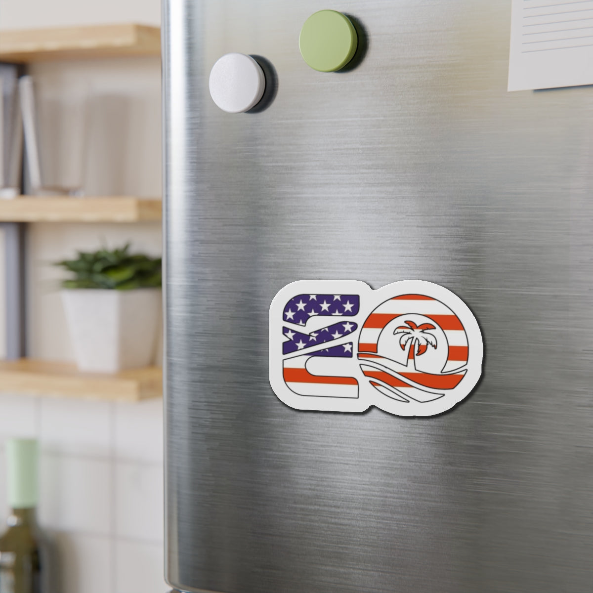 EO USA Flag Die-Cut Magnet Printify