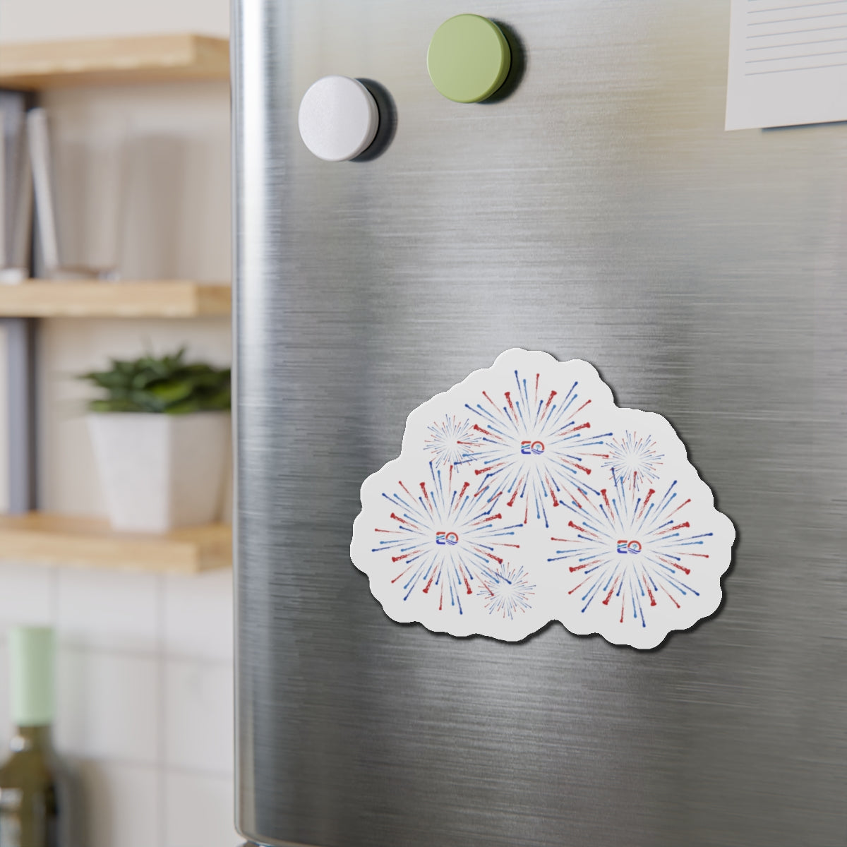 EO USA Fireworks Die-Cut Magnet