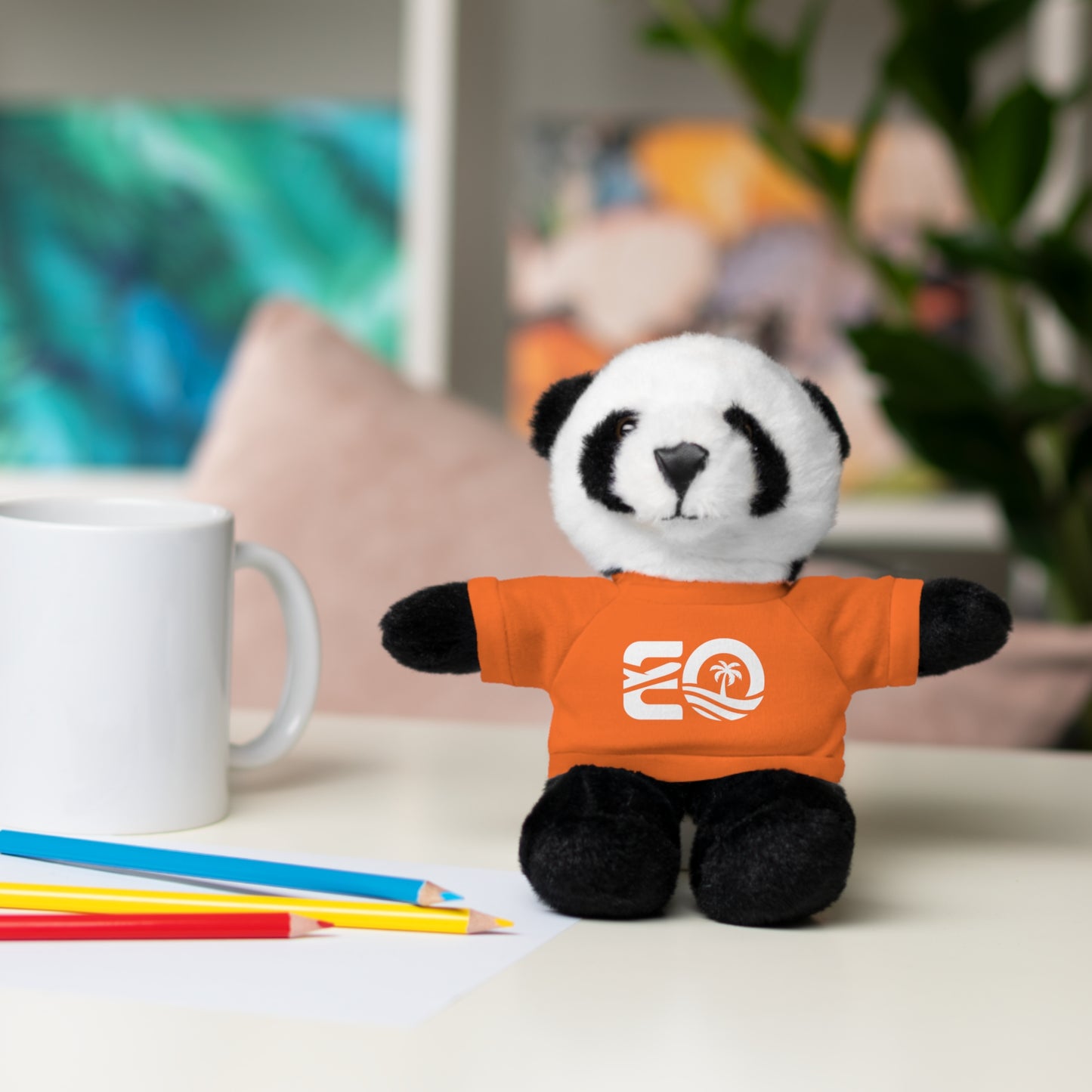 EO White Stuffed Animals with Tee
