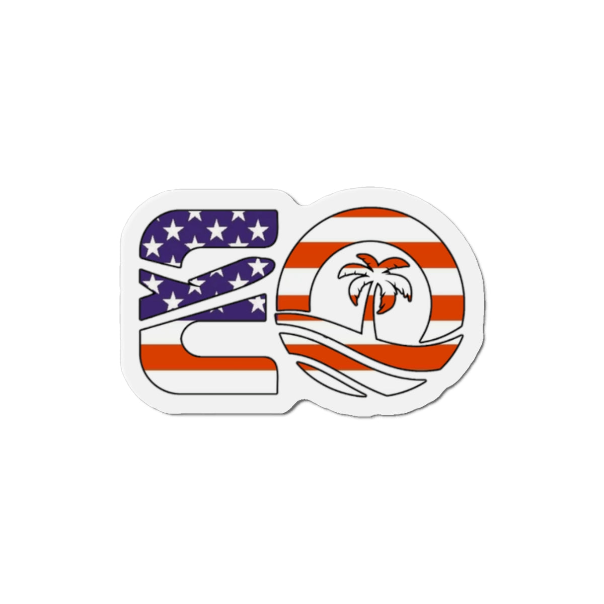 EO USA Flag Die-Cut Magnet Printify