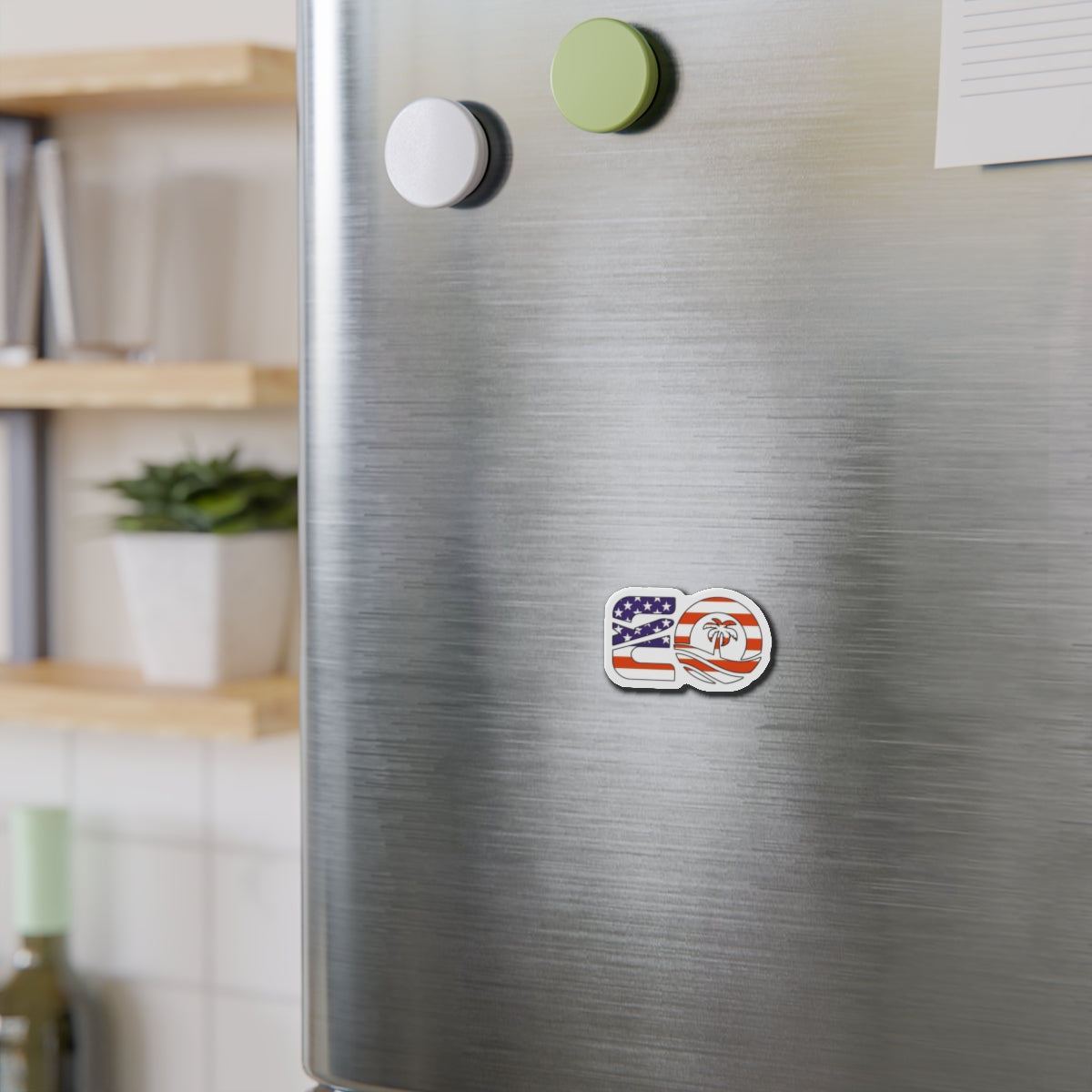 EO USA Flag Die-Cut Magnet Printify