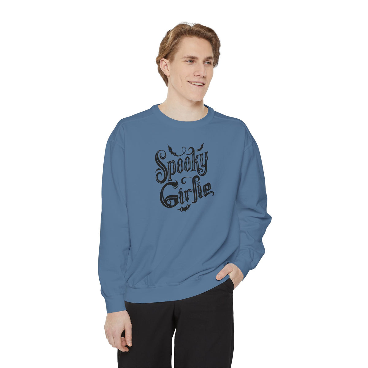 Spooky Girlie Unisex Garment-Dyed Sweatshirt Printify