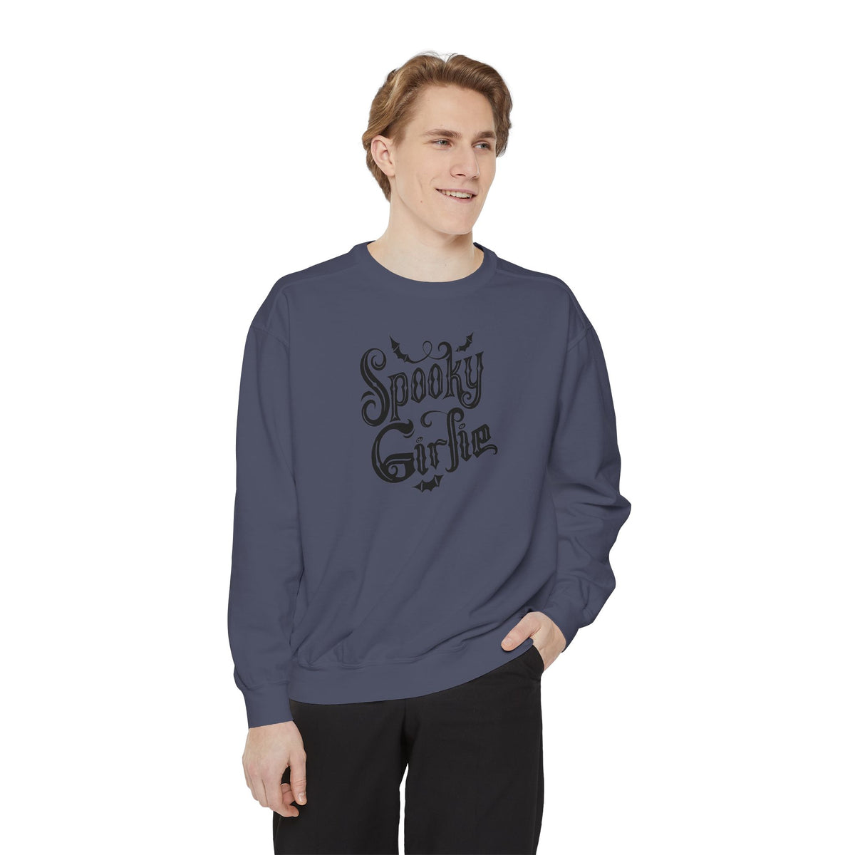 Spooky Girlie Unisex Garment-Dyed Sweatshirt Printify