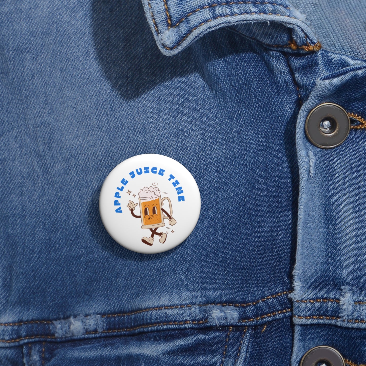 Apple Juice Time Pin Printify
