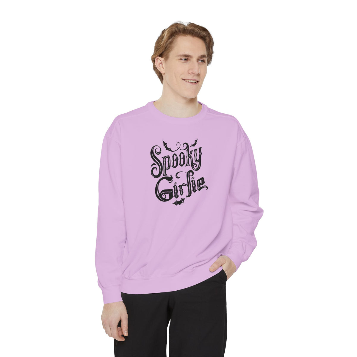 Spooky Girlie Unisex Garment-Dyed Sweatshirt Printify