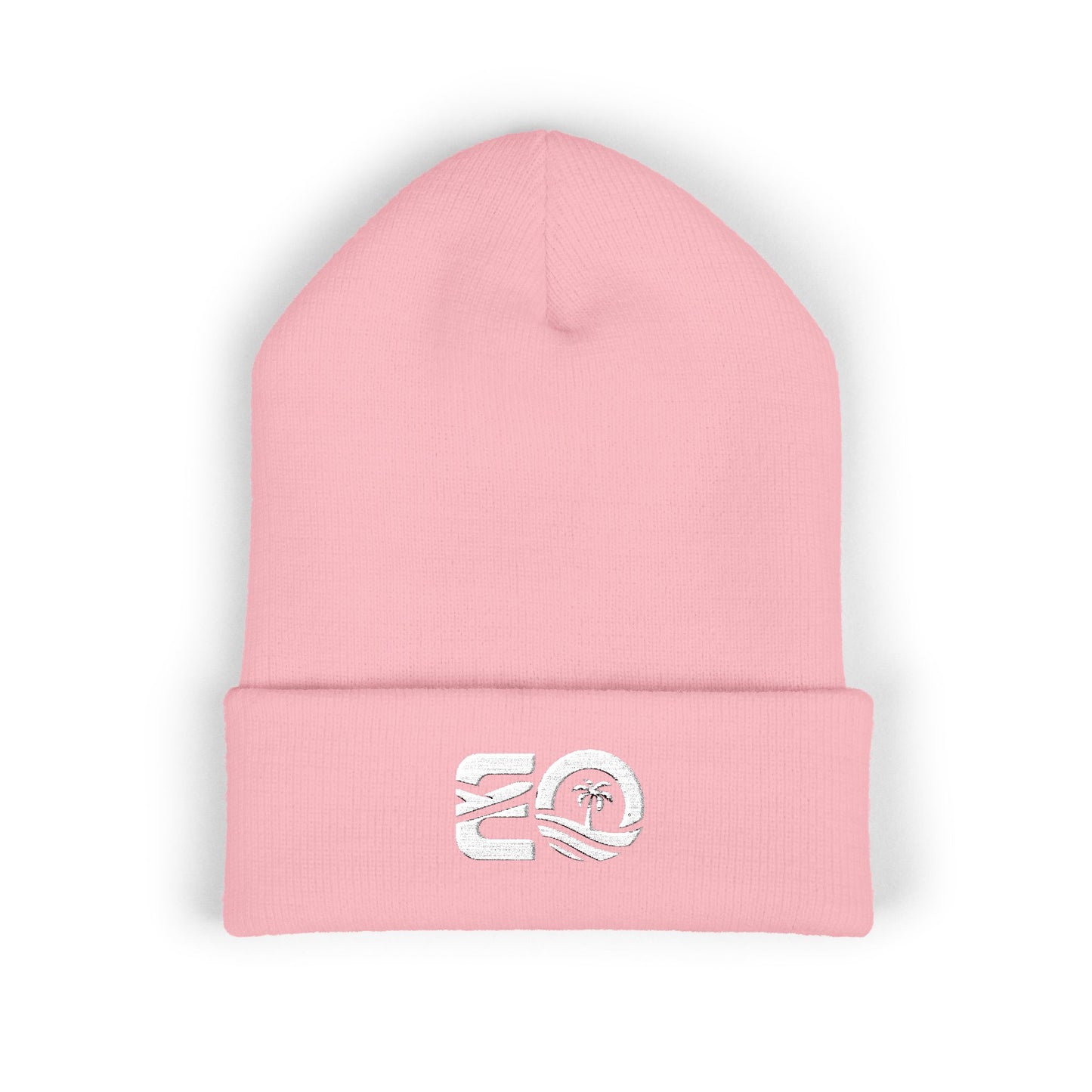 EO White Classic Cuffed Beanie (Embroidery)
