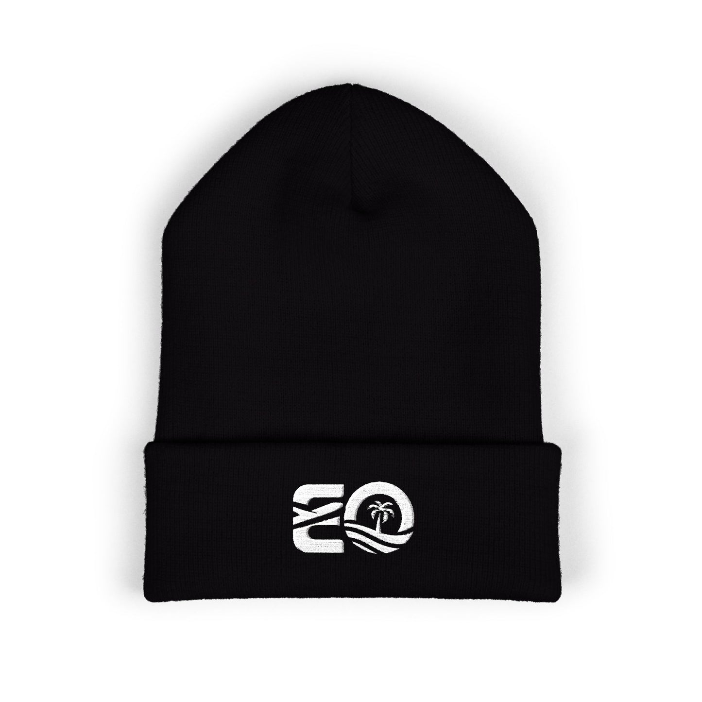 EO White Classic Cuffed Beanie (Embroidery)