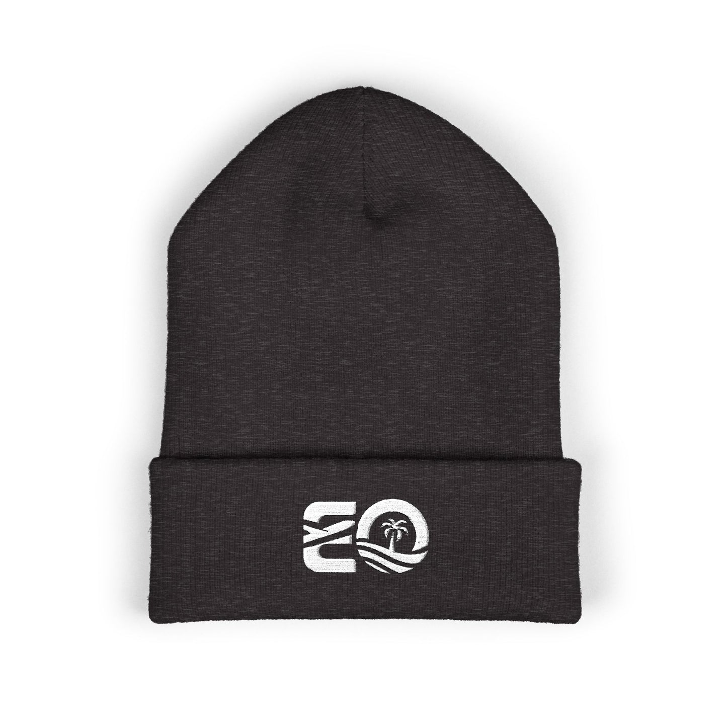 EO White Classic Cuffed Beanie (Embroidery)