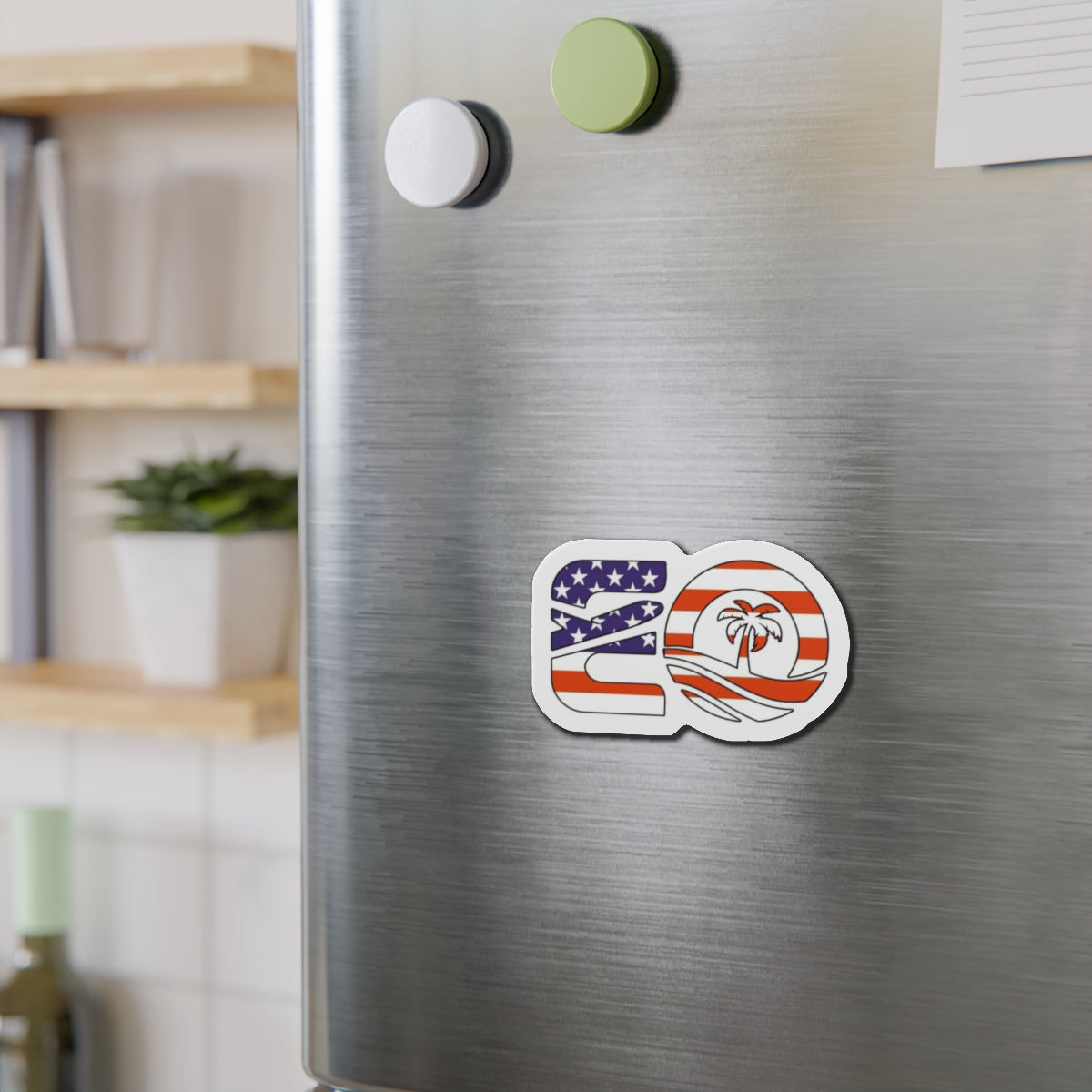 EO USA Flag Die-Cut Magnet Printify