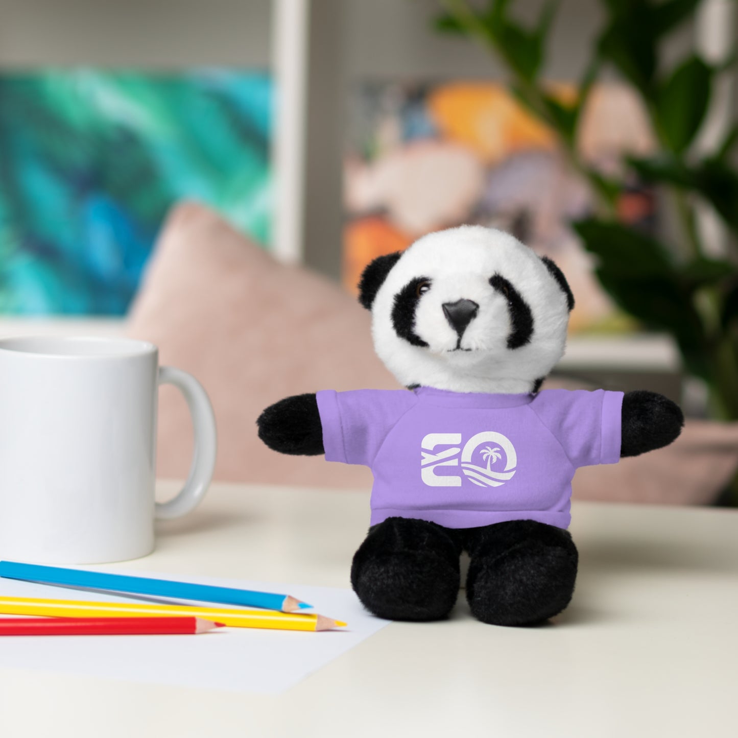 EO White Stuffed Animals with Tee