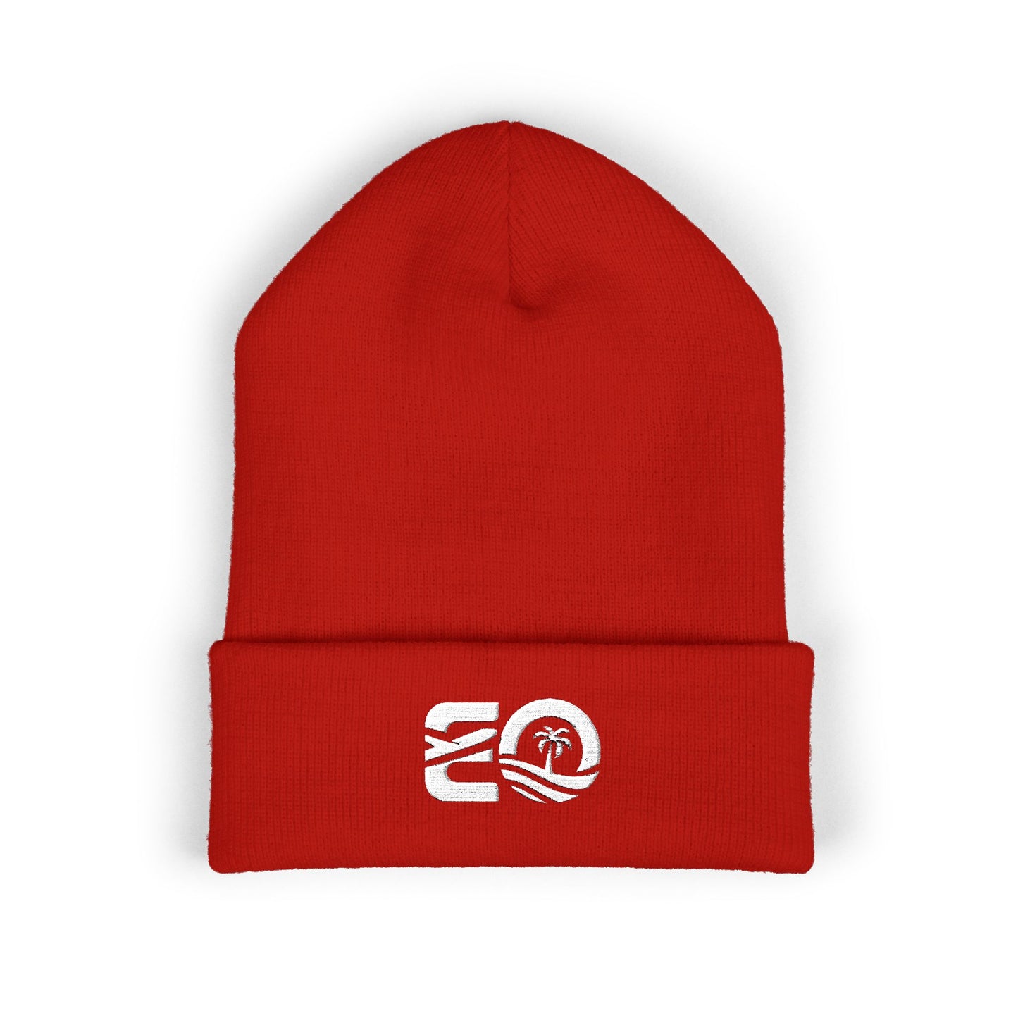 EO White Classic Cuffed Beanie (Embroidery)