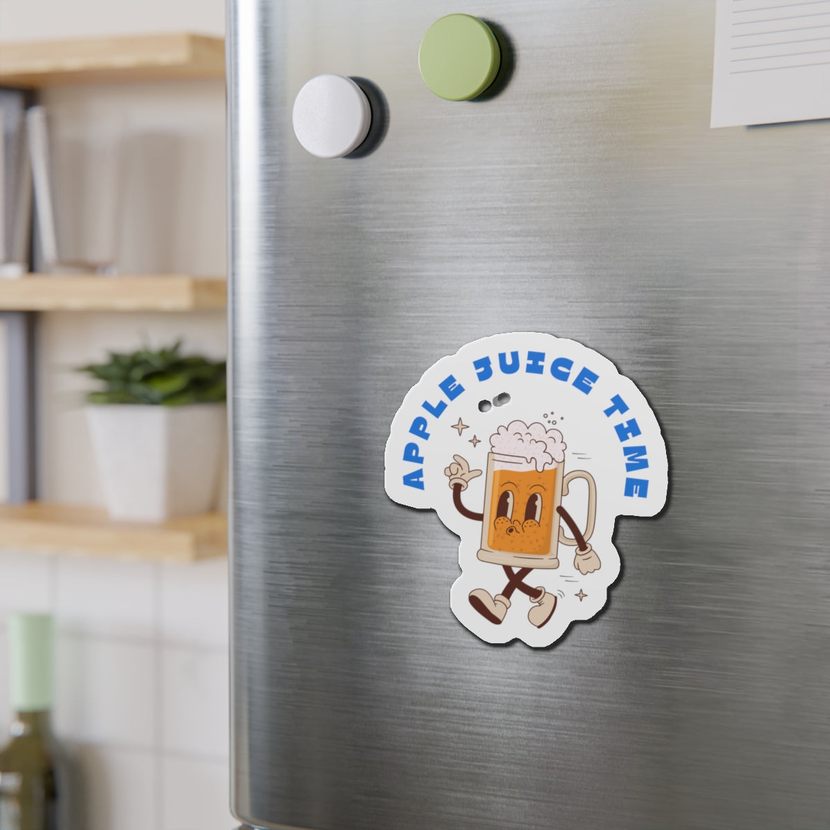 Apple Juice Time Die-Cut Magnet Printify