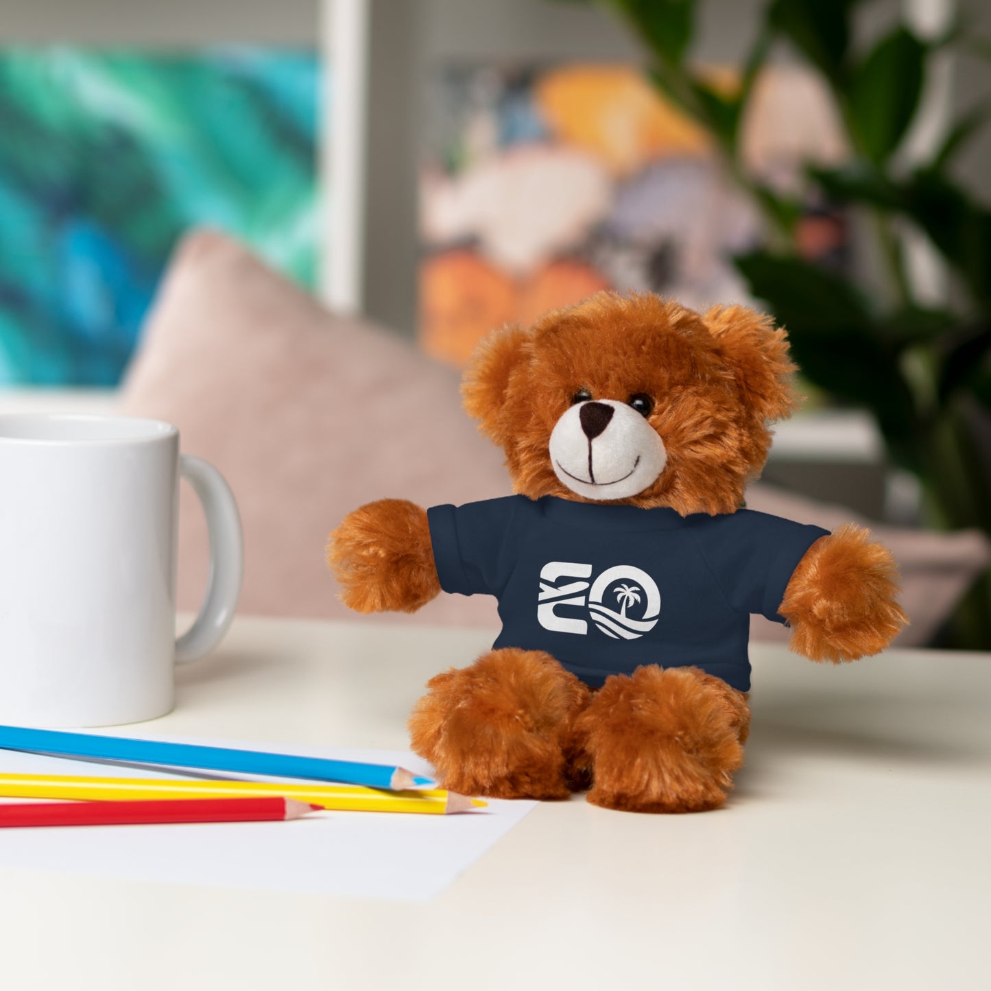 EO White Stuffed Animals with Tee