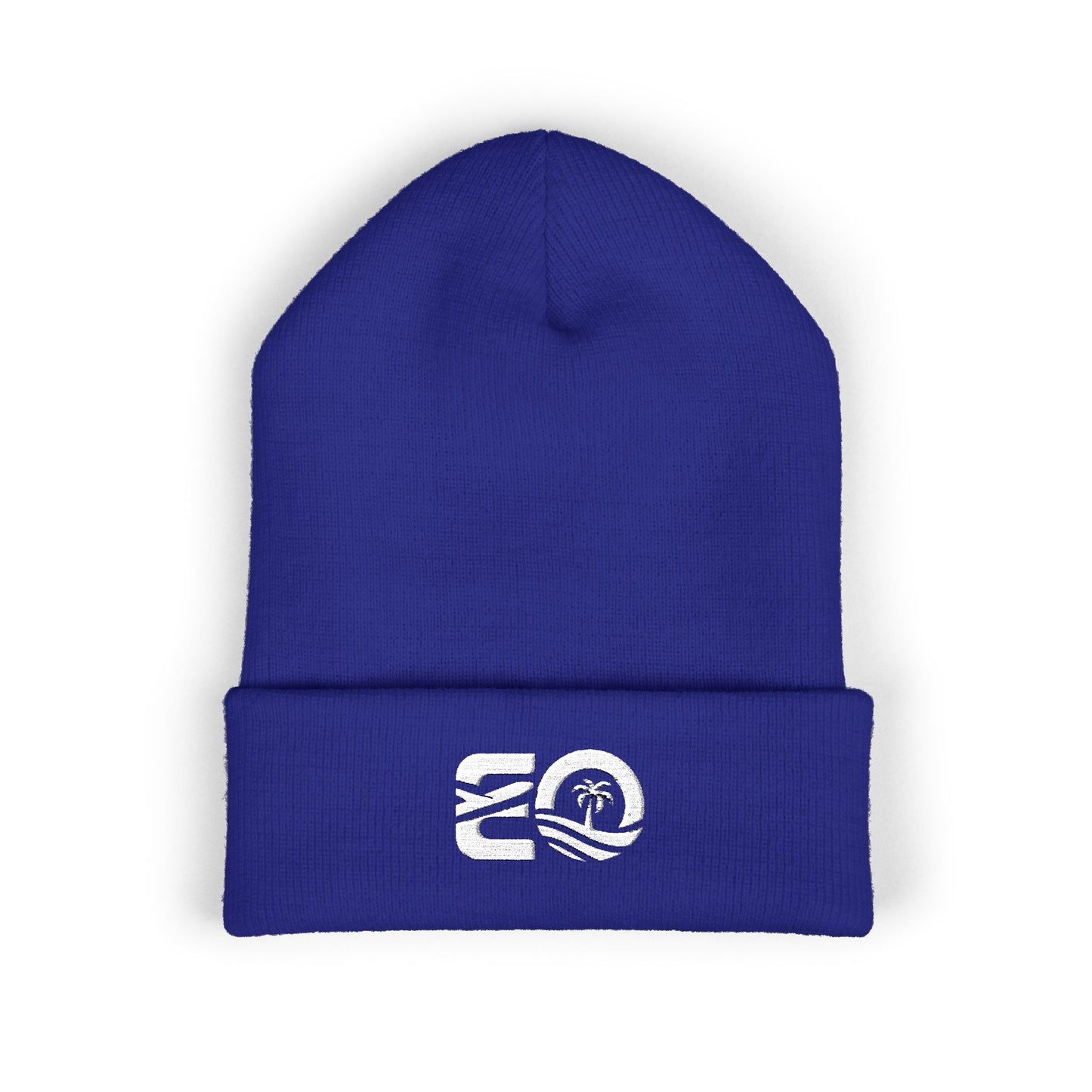 EO White Classic Cuffed Beanie (Embroidery)