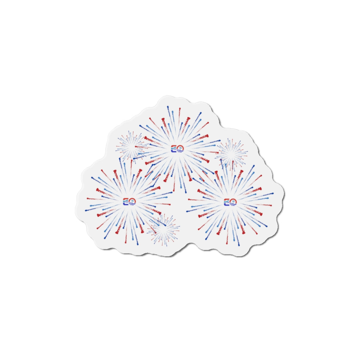 EO USA Fireworks Die-Cut Magnet
