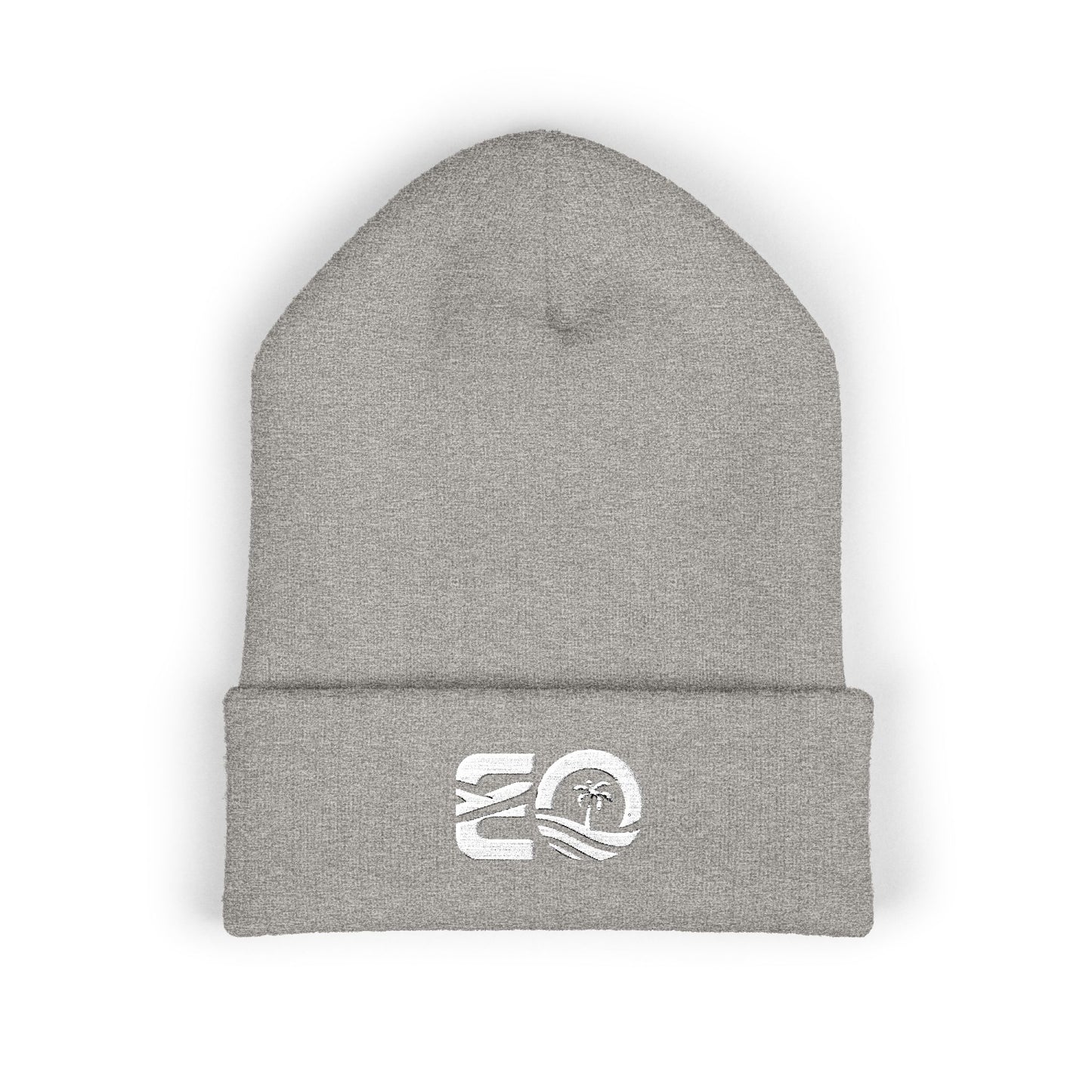 EO White Classic Cuffed Beanie (Embroidery)