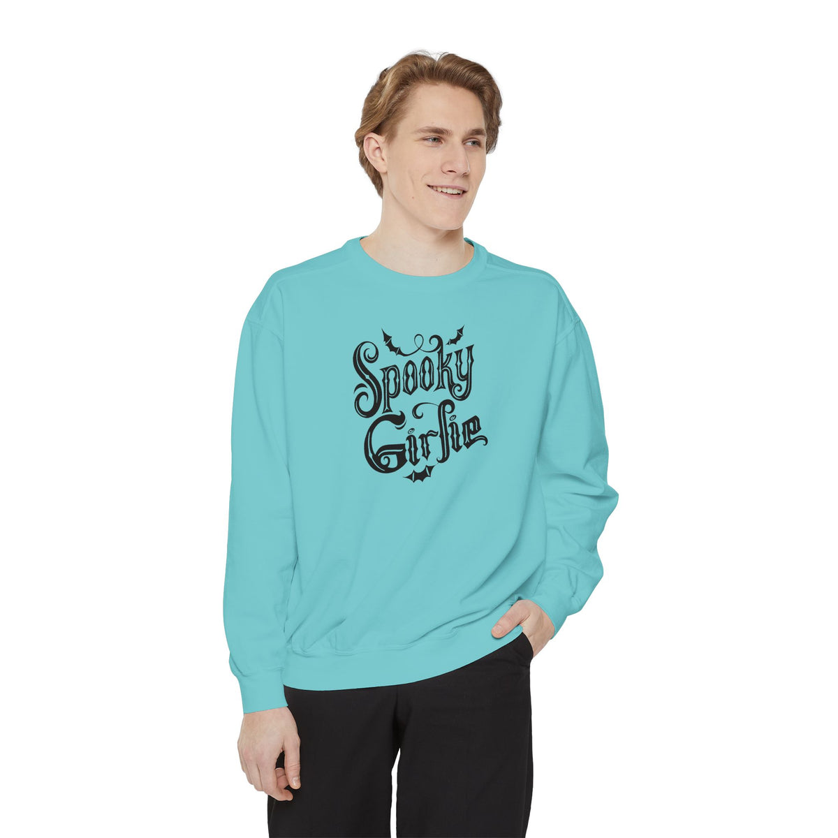 Spooky Girlie Unisex Garment-Dyed Sweatshirt Printify