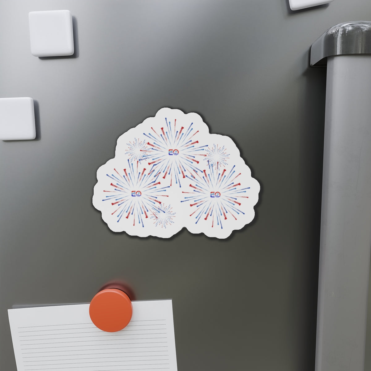 EO USA Fireworks Die-Cut Magnet