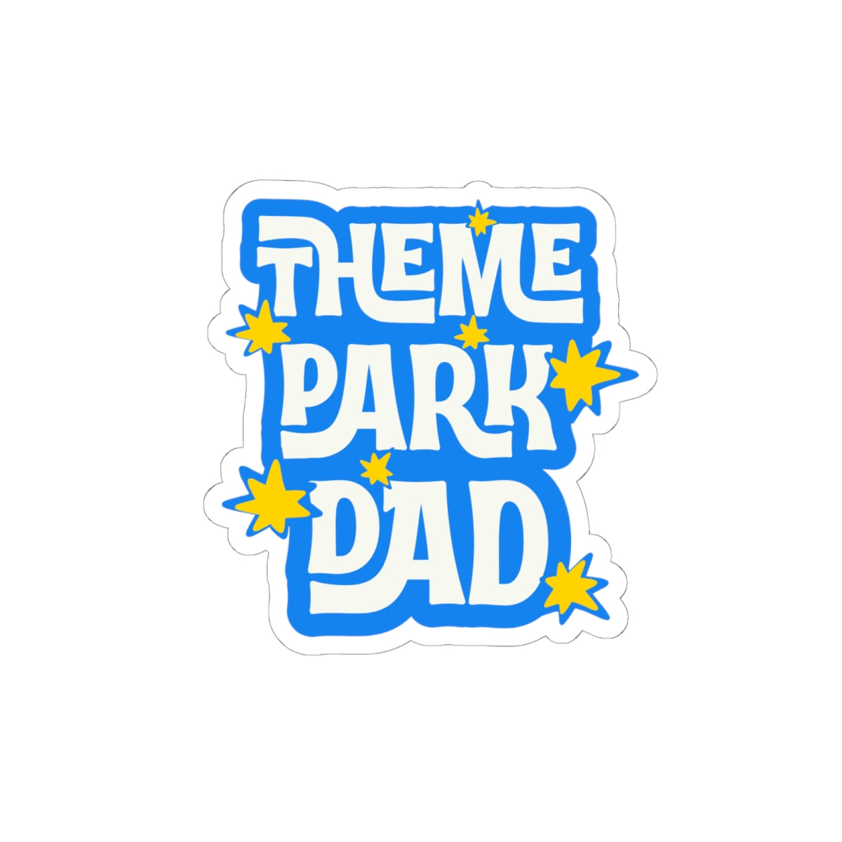 Theme Park Dad Sticker Printify