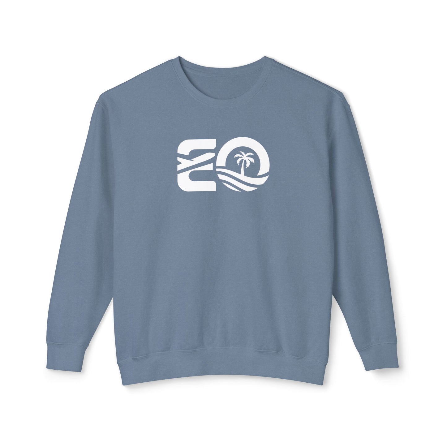 EO White Unisex Lightweight Crewneck Sweatshirt