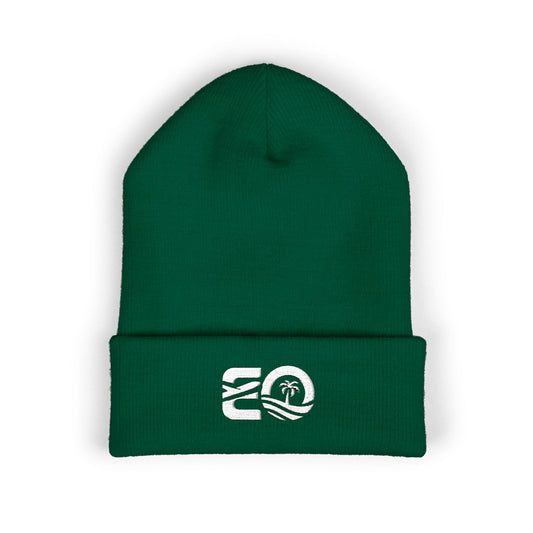 EO White Classic Cuffed Beanie (Embroidery)