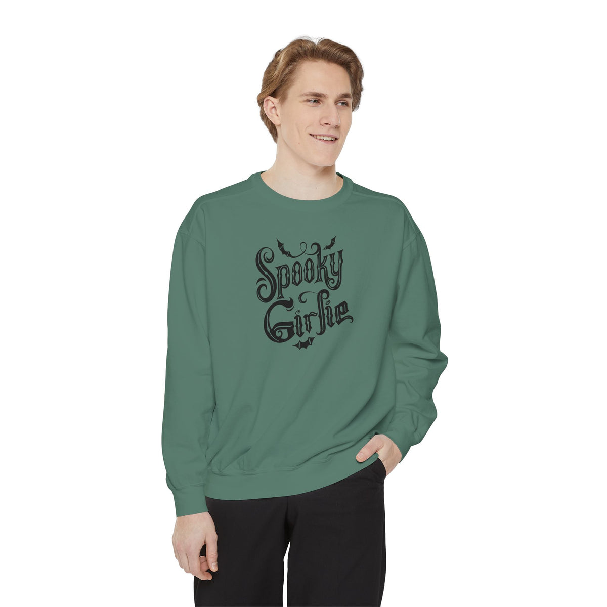 Spooky Girlie Unisex Garment-Dyed Sweatshirt Printify