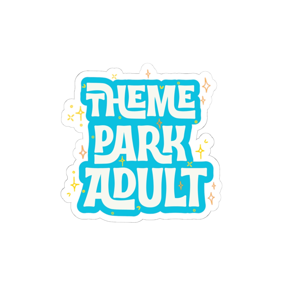 Theme Park Adult Sticker Printify