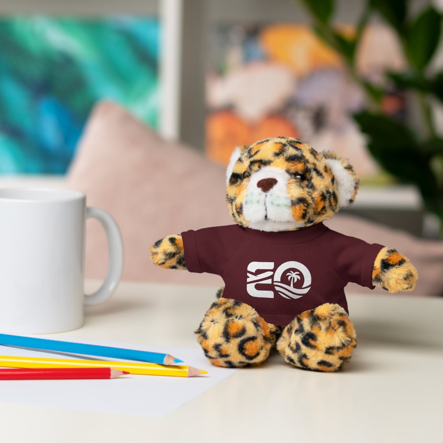 EO White Stuffed Animals with Tee