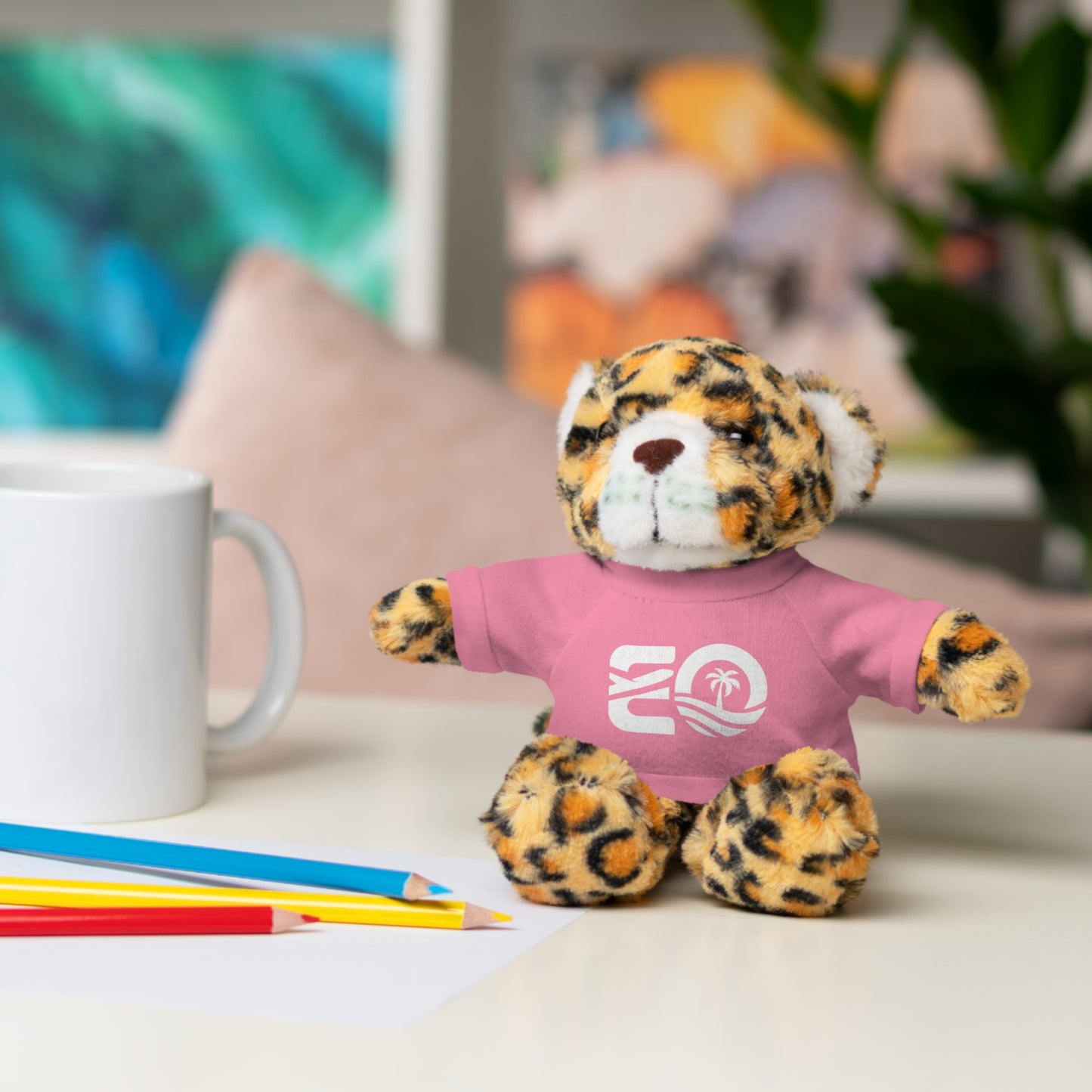 EO White Stuffed Animals with Tee